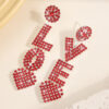 Wholesale  States decorative personality flash diamond love earrings versatile fashion design sense earrings earrings Valentine's Day jewelry