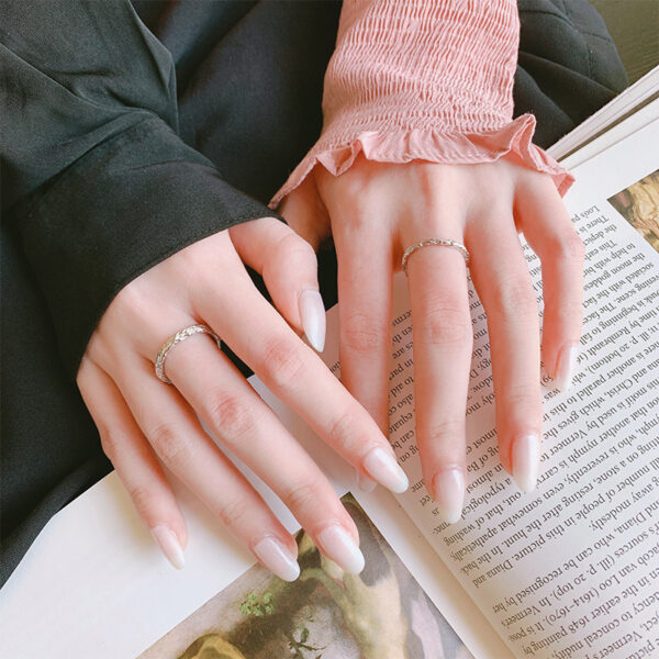 oly-344e88f1a3f707b15a6825a69f4509af Wholesale S925 Sterling Silver Wood and Branch Couple Ring Niche Design Student Male and Female Pair Ring Hand Ornaments Valentine's Day Gift