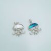 oly-346acb3b220bee9bd2ffa767a4945420 Wholesale Electroplated copper micro-set zircon seashell jellyfish pendant, Ocean series necklace
