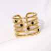 Wholesale Titanium steel ring with non-fading color, stainless steel index finger ring
