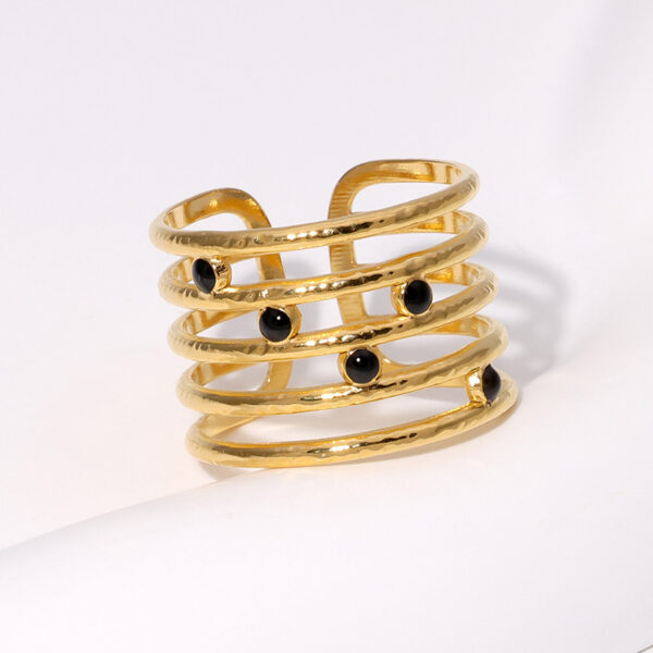 Wholesale Titanium steel ring with non-fading color, stainless steel index finger ring