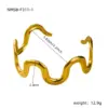 Wholesale PVD Coated Real Gold Plated 18K Gold Waves 304 Stainless Steel Retro Simple Style Waterproof Non Tarnish 304 Stainless Steel Necklace