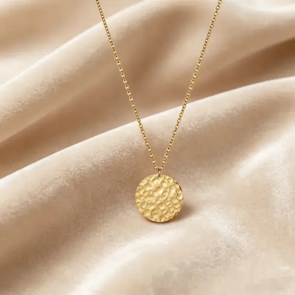 oly-347afe6843bbd6827e0d1676ac477853 Wholesale Round Necklace For Independence Day, Unisex 14K Real Gold Plated With Hypoallergenic Box Chain