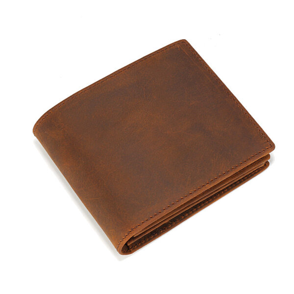 oly-3482db6420b348c7829dda7cf02bdfbf Wholesale Men’s Wallet Crazy Horse Leather Genuine Leather Men’s Business Short Money Clip Head Layer Cowhide Widened Wallet