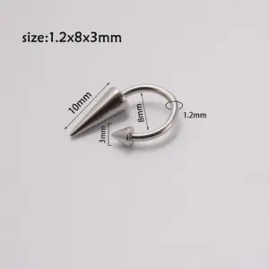 Sharp Cone Horseshoe-1.2*8 * 3mm / As Shown in the Figure