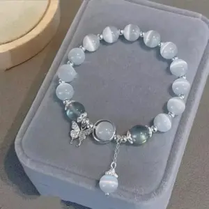White Moonlight Butterfly Bracelet