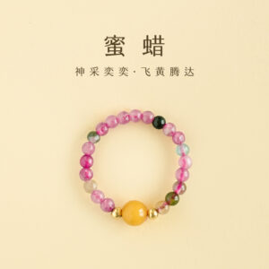 Tourmaline beeswax ring-y0084-1