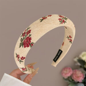 Small floral hairband [white small floral]]