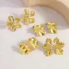 oly-34fa42a7ee6f2cf57c293df0a9675a78 Wholesale 201 Stainless Steel 304 Stainless Steel Horns Flower Electroplating Stone-Free Imitation Gold French Style Sweet Asymmetrical Ear Studs