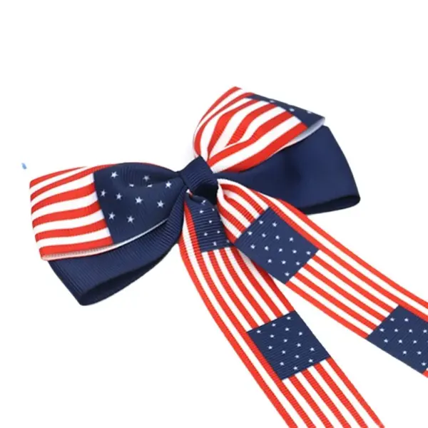 Wholesale Decorative Bow Hair Clip American Independence Day Flag Design Girl Hairband Festival Accessories Hair Clip
