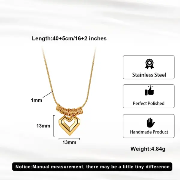 Wholesale Quadrilateral Necklace For Women With 304 Stainless Steel Chain And Pendant, Featuring Golden Electroplated Finish