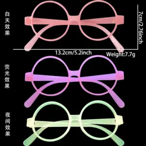 Light Pink Round Frame / Glow-in-the-Dark Glasses Frame
