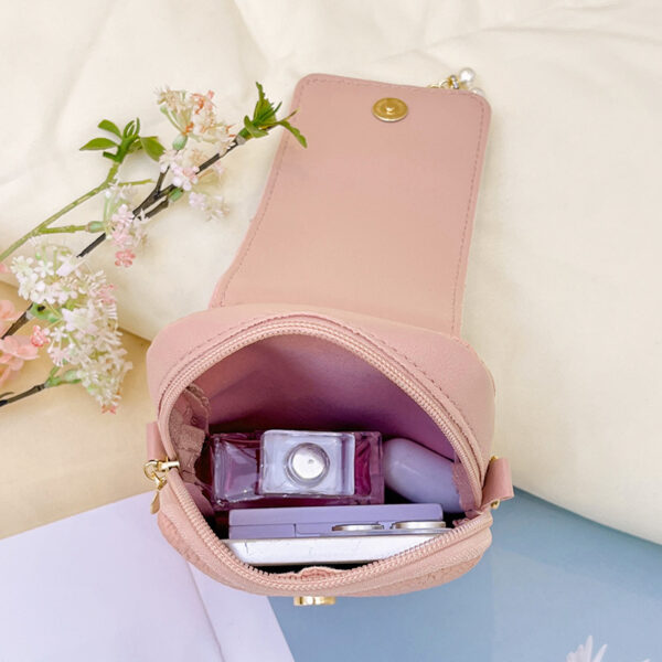 Wholesale Embossed mini bag with pearl charm, phone case, shoulder bag, mini bag