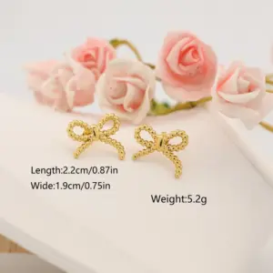 Bow stud earrings
