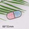 Wholesale quicksand cartoon nurse clothes medical personalized bag jewelry acrylic pin cute DIY patch