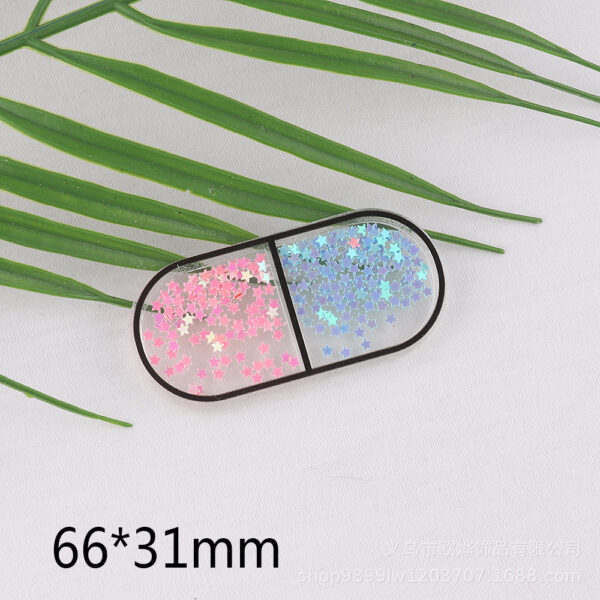 Wholesale quicksand cartoon nurse clothes medical personalized bag jewelry acrylic pin cute DIY patch