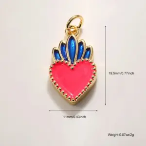 A979 Oil Drip Pink Radish Heart