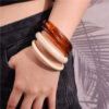 oly-355dc256cb4b355fca969d8705cece29 Wholesale Bracelet for Women ins Niche Design High-end Accessible Luxury Cold Style Retro Acetate Amber Pattern Acrylic Bracelet