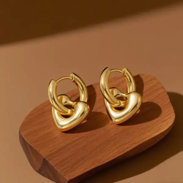Wholesale Trendy Stainless Steel Earrings For Women Multi-Style Luxury Fashion Geometric Waterdrop Heart Shaped Jewelry Accessories