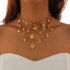 oly-356debd12a4ed76ccc149277f2176423 Wholesale Bohemian Heavy Industry Chain Stacked Necklace Ocean Wind Mermaid Shell Niche necklace