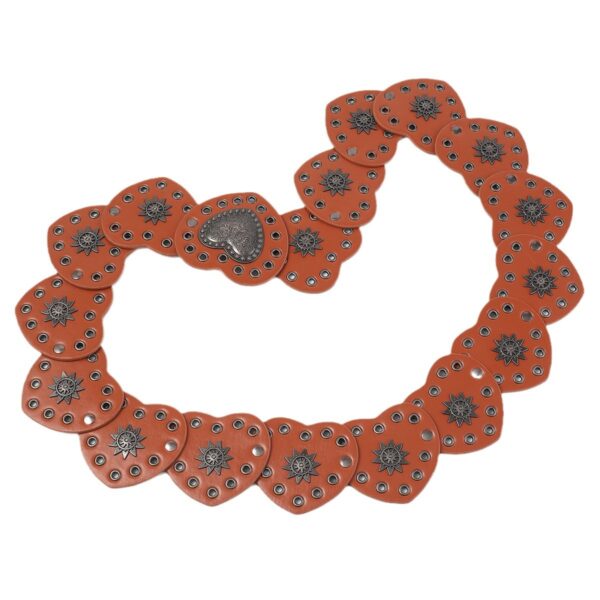 oly-35774e2546961e0eb20e9e4062ddfd70 Wholesale Style Western Cowboy Stylish Exaggerated Peach Heart Hollow Belt Retro Dark Belt Versatile for Women