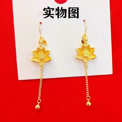 oly-3581e84fa019f9942fb44b22921f9e3b Wholesale Ancient style gold-plated lotus a perfect wedding accessory, a Valentine's Day gift for your girlfriend.