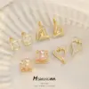 Wholesale Heart Shape Earrings For Women With Copper Ear Pins, 14K Real Gold Plated And Zircon Inlay