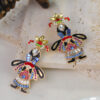 oly-358f783114455e680d0dcbec31688ef1 Wholesale Middle Ancient vintage Earrings Vintage Pearl Tassel Earrings Xiyu Princess Court Style Inlaid Rhinestone Lattice Earrings