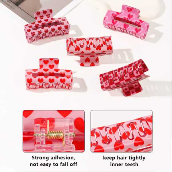 oly-3590ae62bf8ae40a98405fa7d0479ac9 Wholesale Valentine's Day Love Grab Clip Back Head Hair Accessories Hairpin Korean Style Square Sweet Elegant Fashion Jewelry