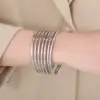 Wholesale 304 Stainless Steel Solid Color Electroplating 18k Gold Plating Formal Waterproof Non Tarnish Bangle