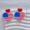 Wholesale 1 Pair Casual Classic Style Dinosaur Heart Shape American Flag Arylic Drop Earrings