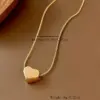 Wholesale Heart Shape Necklace For Women With 18K Real Gold Plated 304 Stainless Steel Featuring PVD Vacuum Plating And Electroplated Gold Finish