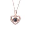 oly-35ad4ecf852899bc76baa1af02eac690 Wholesale 100 languages projection necklace Valentine's Day gift heart-shaped pendant beating heart heart-shaped smart necklace