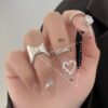 Wholesale inlaid zircon nail ring female personality temperament wearable detachable nail ring