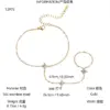 Wholesale Waterproof Non Tarnish Flowers Bracelet For Women In 18K Gold Plated 304 Stainless Steel With Zircon And PVD Coated Cable Chain