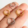 Wholesale 316 Stainless Steel Gold Plated Vacuum Electroplating (In Furnace) Gold Steel Color Geometric Handmade Unisex Piercing Lip Stud