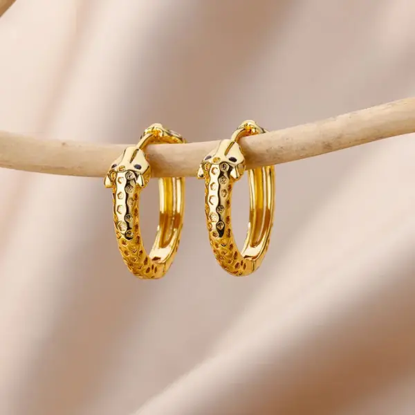 Wholesale 304 Stainless Steel Solid Color 18K Gold Plated Simple Style Earrings