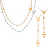 Wholesale British Style Retro Niche Personality Jewelry Embossed Figure Round Brand Tassel Cross Pendant Titanium Steel Gold Plated Necklace