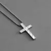Wholesale Hip-Hop Style Cross Necklace For Men And Women, Made Of Durable Titanium Steel In Silver