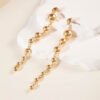 Wholesale jewelry fashion retro CCB personality metal round beads geometric tassel long earrings eardrop women