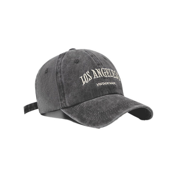 oly-35f92f1ff281d54456049e36ad13fcdf Wholesale Ig Vintage Grey Baseball Hat Women's Summer American Style Washed Big Head Trendy All-Match Face Showable Small Cap