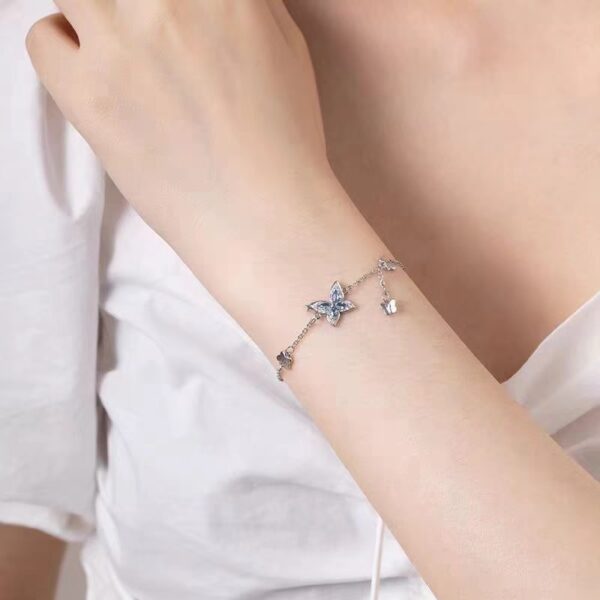 oly-35fe4b6dde90d0b9b44f4c996a2dac7d Wholesale Tassel Butterfly Bracelet Women's Light Luxury High-end Same Style Zircon Niche Design Gift Jewelry for Girlfriend