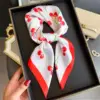 Wholesale Versatile 70cm Square Silk Scarf Women's Casual Headscarf Street Style Sun Protection Small Shoulder Wrap Hair Scarf