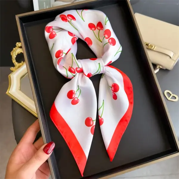 Wholesale Versatile 70cm Square Silk Scarf Women's Casual Headscarf Street Style Sun Protection Small Shoulder Wrap Hair Scarf
