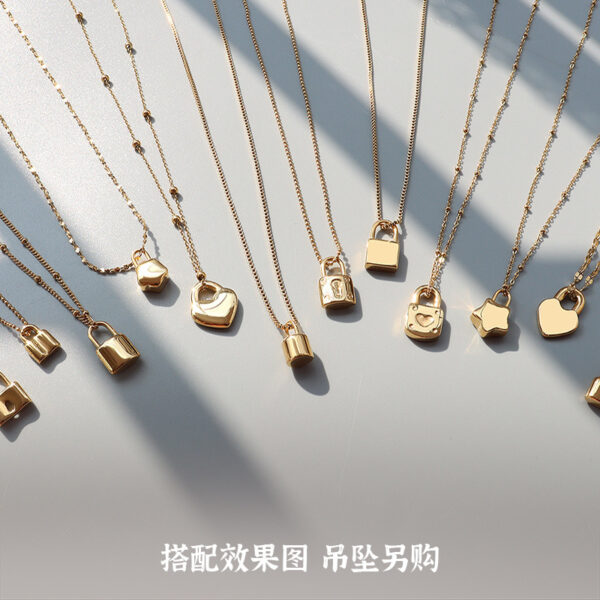 Wholesale Titanium steel 18K gold plated plain chain clavicle chain cross chain snake chain twisted chain