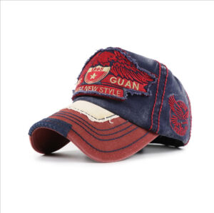 Wholesale Factory Direct Sales European and American Fashion Baseball Caps Embroidered Washed and Distressed Hats Sunshade and Sunproof Peaked Caps for Men and Women in Autumn