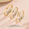 Wholesale Fashionable Luxury Single Bracelet Star/ Knot Design Suitable For Ladies Daily Party Shopping Or Casual Wear Elegant Vintage New Design Gold Plated Stainless Steel Glass