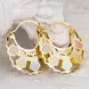 Wholesale Three-dimensional Flowers Earrings For Women In Copper With KC Golden Water Plating And 0.03µm Thickness