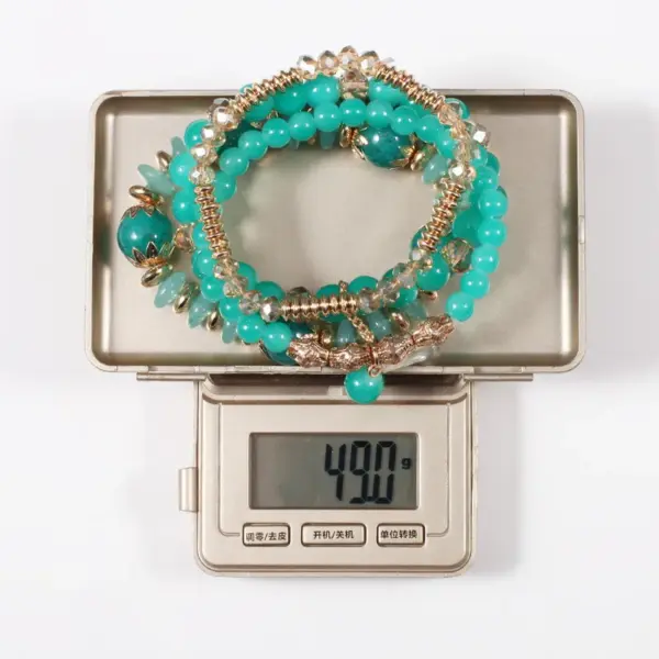 Wholesale Bohemian Multicolor Rhinestones Imitation Pearl Alloy Glass Wholesale Bracelets