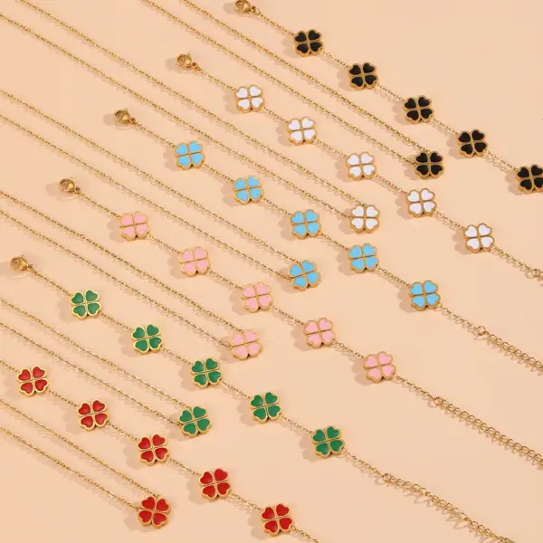 Wholesale 304 Stainless Steel Heart Shape PVD Coated Stone-Free 18K Real Gold Plated Simple Style Waterproof Non Tarnish Cable Chain Gold Jewelry Set